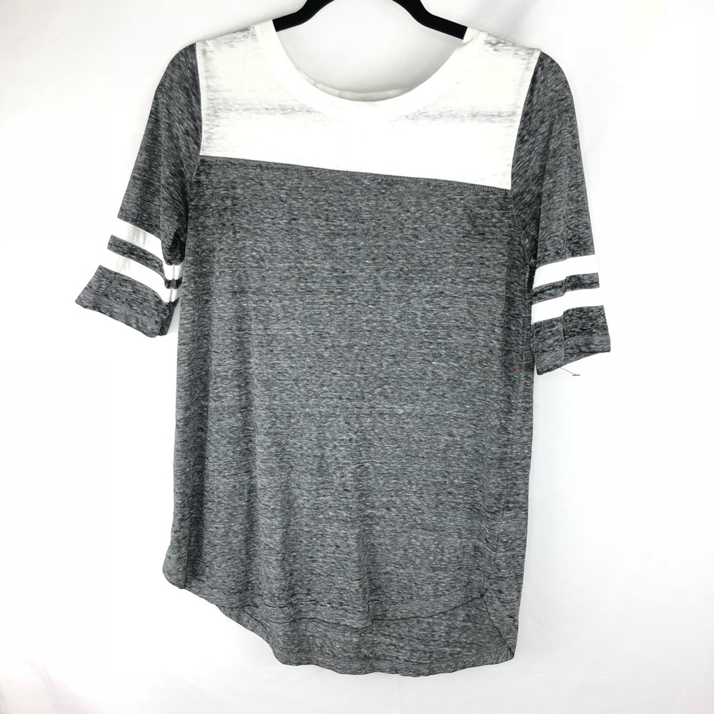 So Authentic Tee Shirt Women Gray Black White M